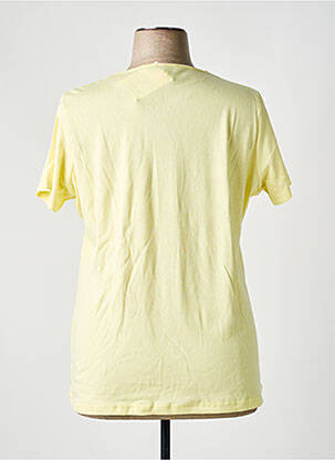 T-shirt col v manches courtes jaune I.ODENA femme