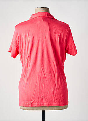 Polo broderie manches courtes rose I.ODENA femme