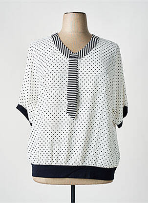 Blouse manches courtes manches courtes blanc GUY DUBOUIS femme