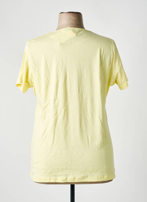 T-shirt col v manches courtes jaune I.ODENA femme