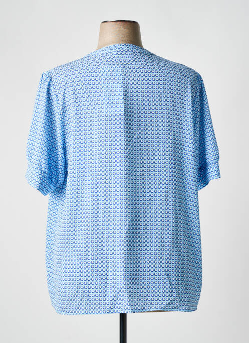 Blouse imprimé fantaisie manches courtes bleu GRIFFON femme