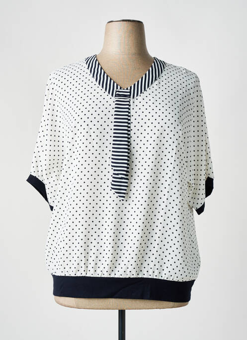 Blouse manches courtes manches courtes blanc GUY DUBOUIS femme