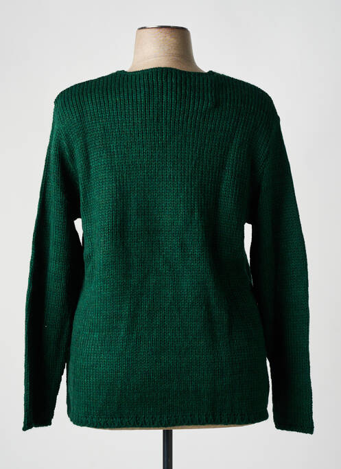 Pull coupe cintrée manches longues vert GRIFFON femme
