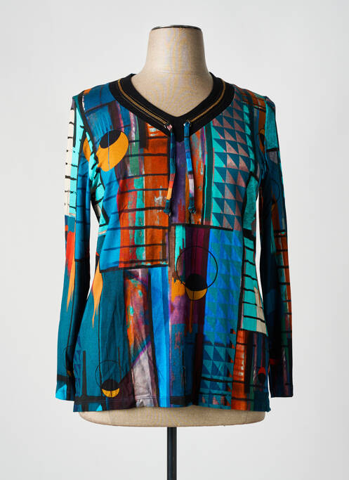 T-shirt bleu GUY DUBOUIS femme