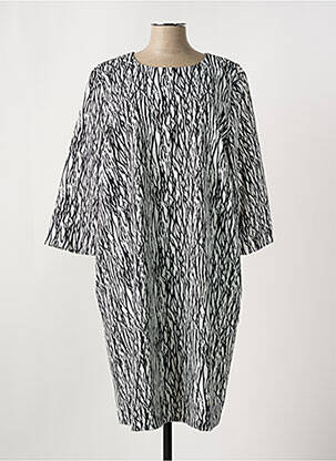 Robe mi-longue manches 3/4 manches 3/4 noir GRIFFON femme