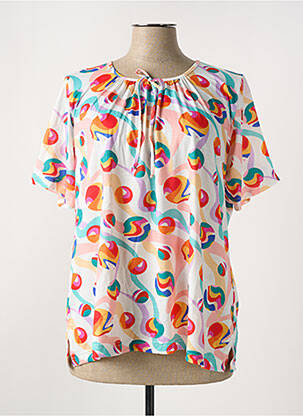 T-shirt imprimé fantaisie manches courtes orange GRIFFON femme