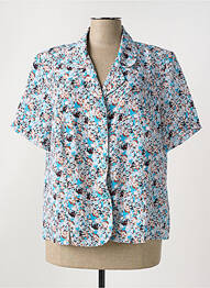 Chemisier manches courtes manches courtes bleu GRIFFON femme