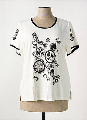 T-shirt sérigraphie manches courtes beige GUY DUBOUIS femme