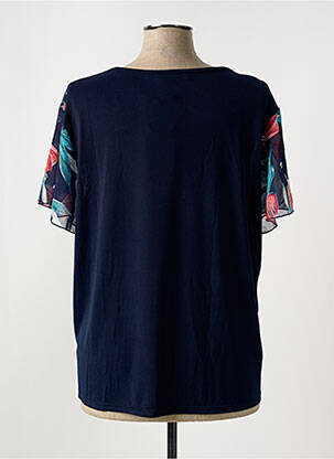 T-shirt imprimé fantaisie manches courtes bleu GRIFFON femme