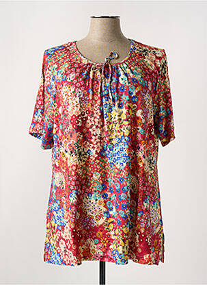T-shirt stretch manches courtes rouge GRIFFON femme