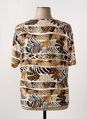 T-shirt stretch manches courtes marron GRIFFON femme
