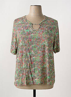 T-shirt imprimé fantaisie manches courtes vert GRIFFON femme