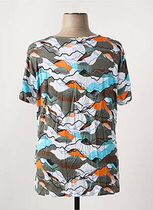T-shirt imprimé fantaisie manches courtes bleu GUY DUBOUIS femme