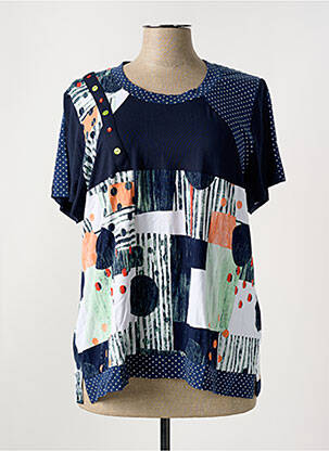 T-shirt bleu GUY DUBOUIS femme