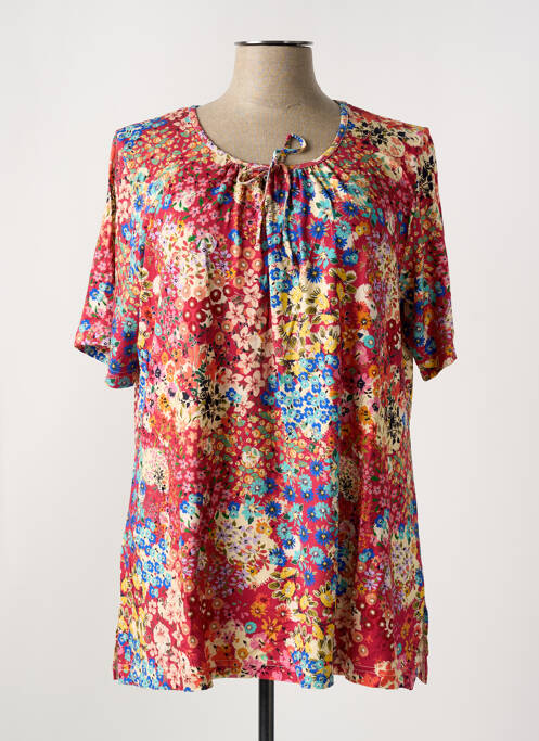 T-shirt stretch manches courtes rouge GRIFFON femme