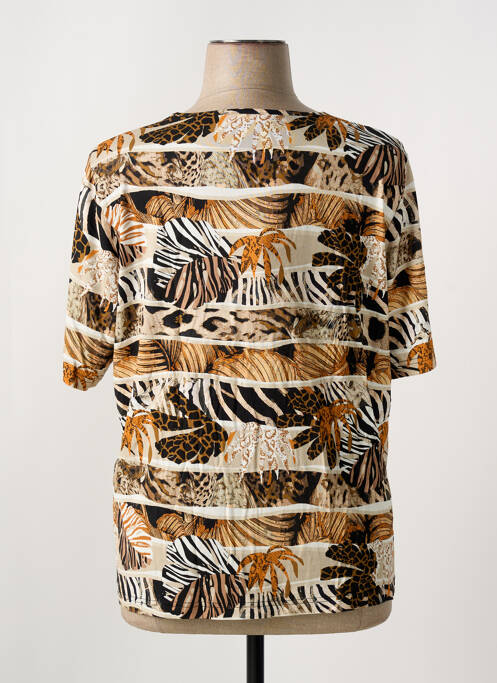 T-shirt stretch manches courtes marron GRIFFON femme