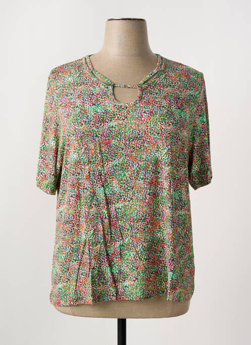 T-shirt manches mi-longues manches courtes vert GRIFFON femme