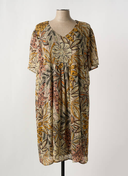 Robe mi-longue beige GRIFFON femme