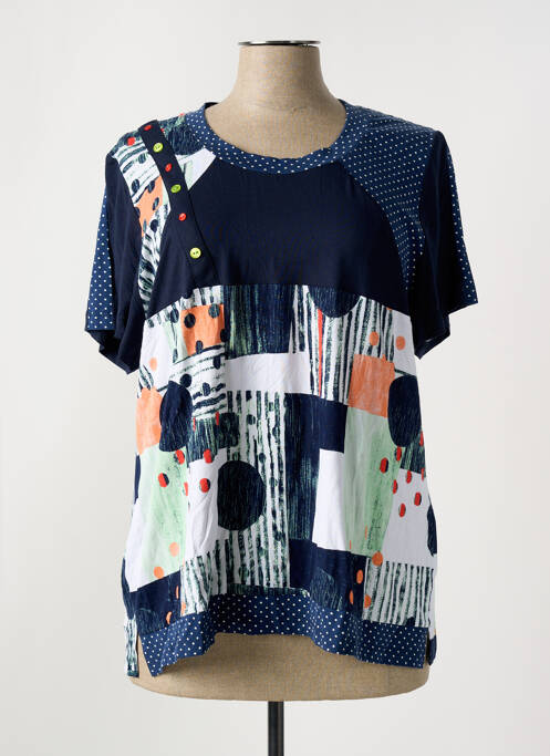 T-shirt bleu GUY DUBOUIS femme