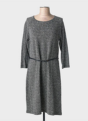 Robe pull stretch manches longues noir GRIFFON femme