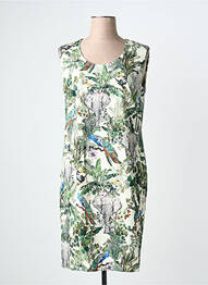 Robe mi-longue sans manche sans manche vert GRIFFON femme