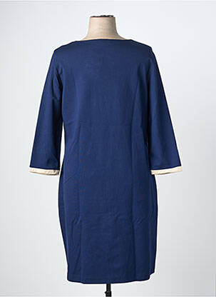 Robe mi-longue manches 3/4 manches 3/4 bleu GRIFFON femme