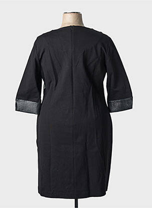 Robe mi-longue manches 3/4 manches 3/4 noir GRIFFON femme