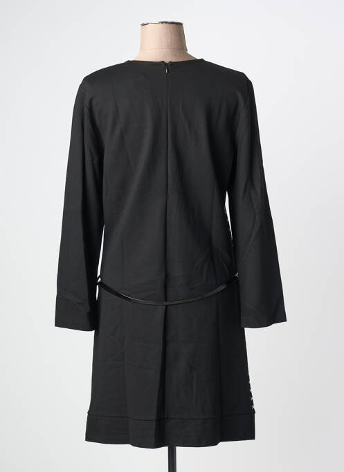 Robe mi-longue imprimé fantaisie manches longues noir GRIFFON femme