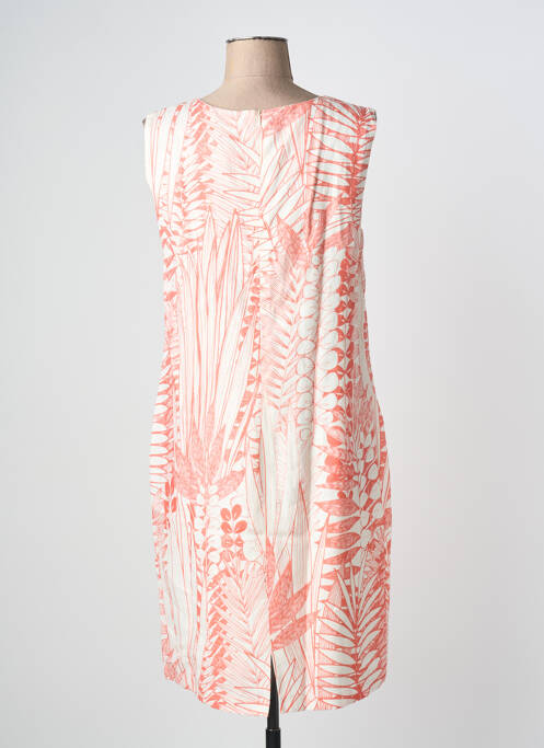 Robe mi-longue imprimé fantaisie sans manche orange GRIFFON femme