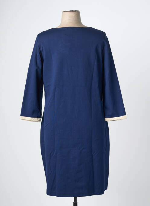 Robe mi-longue manches 3/4 manches 3/4 bleu GRIFFON femme