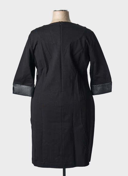 Robe mi-longue manches 3/4 manches 3/4 noir GRIFFON femme