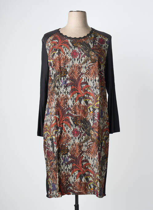 Robe mi-longue noir GRIFFON femme