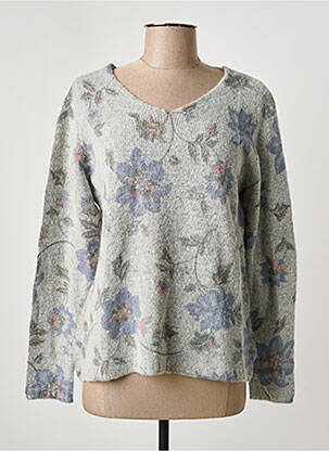 Pull coupe cintrée manches longues gris I.ODENA femme