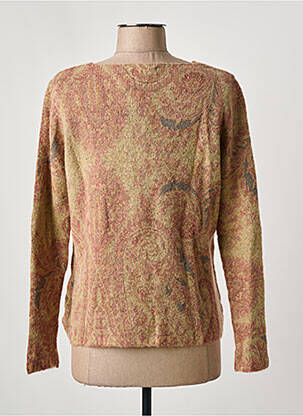 Pull coupe cintrée manches longues marron I.ODENA femme