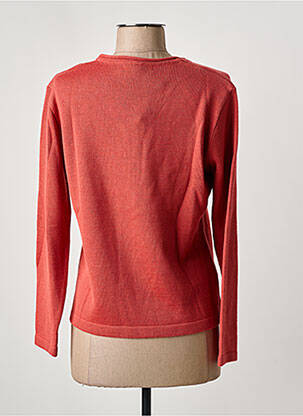Pull coupe cintrée manches longues rouge I.ODENA femme