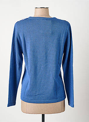 Pull coupe cintrée manches longues bleu I.ODENA femme