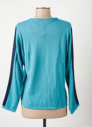 Pull coupe droite manches longues bleu I.ODENA femme