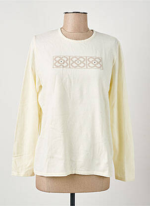 Pull coupe cintrée manches longues beige I.ODENA femme
