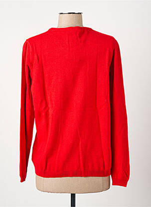 Pull coupe droite manches longues rouge I.ODENA femme
