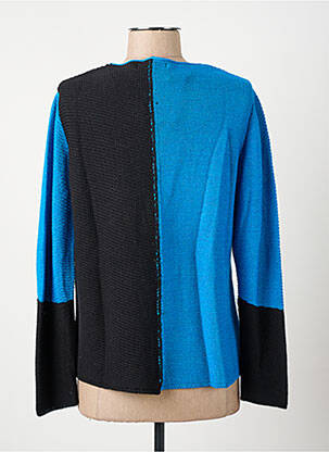 Pull coupe droite manches longues bleu I.ODENA femme
