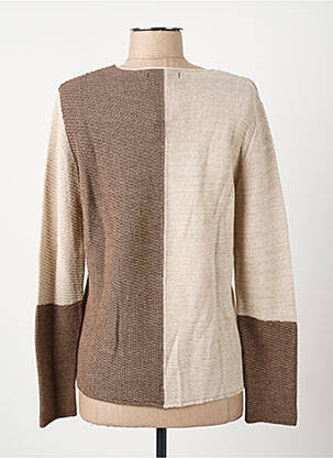 Pull coupe cintrée manches longues beige I.ODENA femme