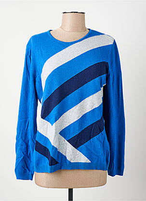 Pull coupe cintrée manches longues bleu I.ODENA femme