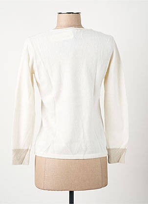 Pull coupe cintrée manches longues blanc I.ODENA femme