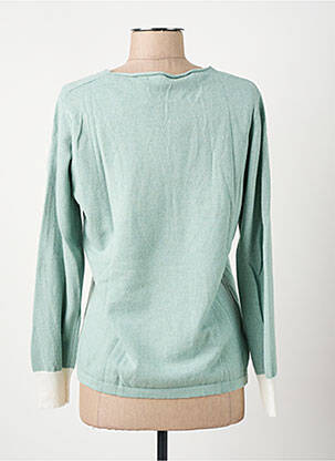 Pull coupe cintrée manches longues vert I.ODENA femme