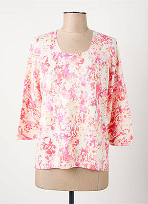 T-shirt manches 3/4 manches 3/4 rose I.ODENA femme