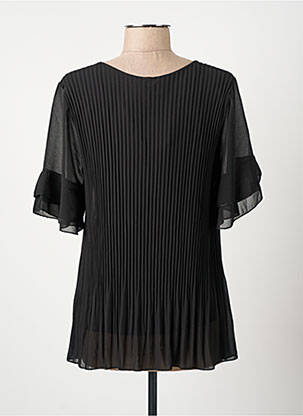Top manches courtes manches courtes noir COULEURS DU TEMPS femme