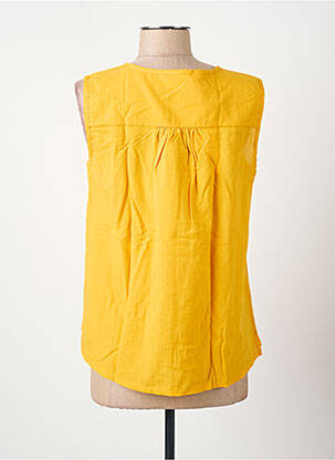 Chemisier coupe droite sans manche jaune GRIFFON femme