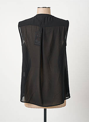 Top tissage crêpe sans manche noir QUATRE VINGT JOURS femme