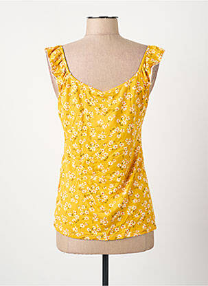 Top stretch sans manche jaune JANIRA femme
