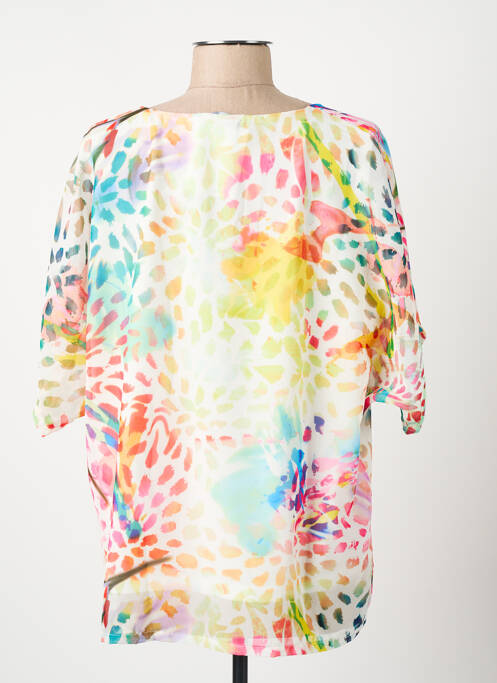 Blouse manches courtes manches courtes blanc I.ODENA femme